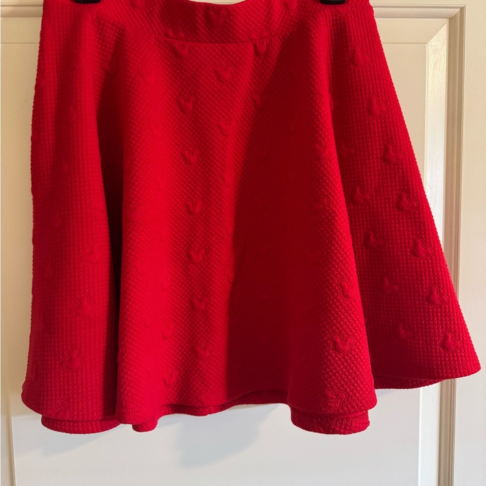 LC Lauren Conrad Red A-Line Mini Skirt